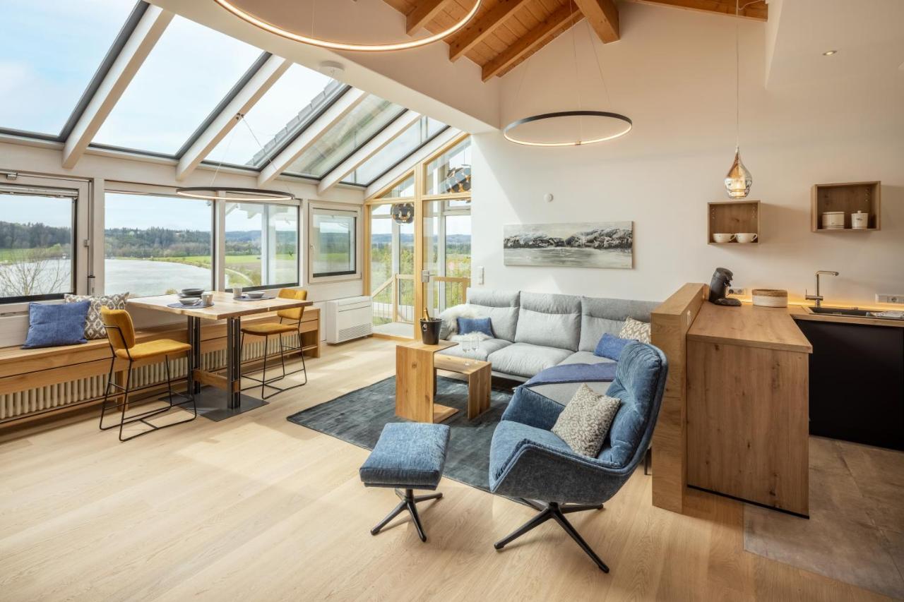 Stille X Weite - Hochwertige Wohnung Mit See-Panorama Kronburg Buitenkant foto