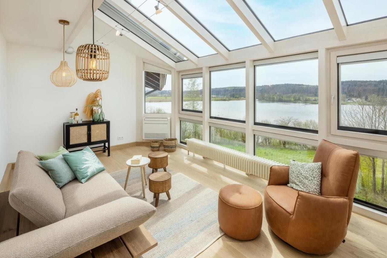 Stille X Weite - Hochwertige Wohnung Mit See-Panorama Kronburg Buitenkant foto